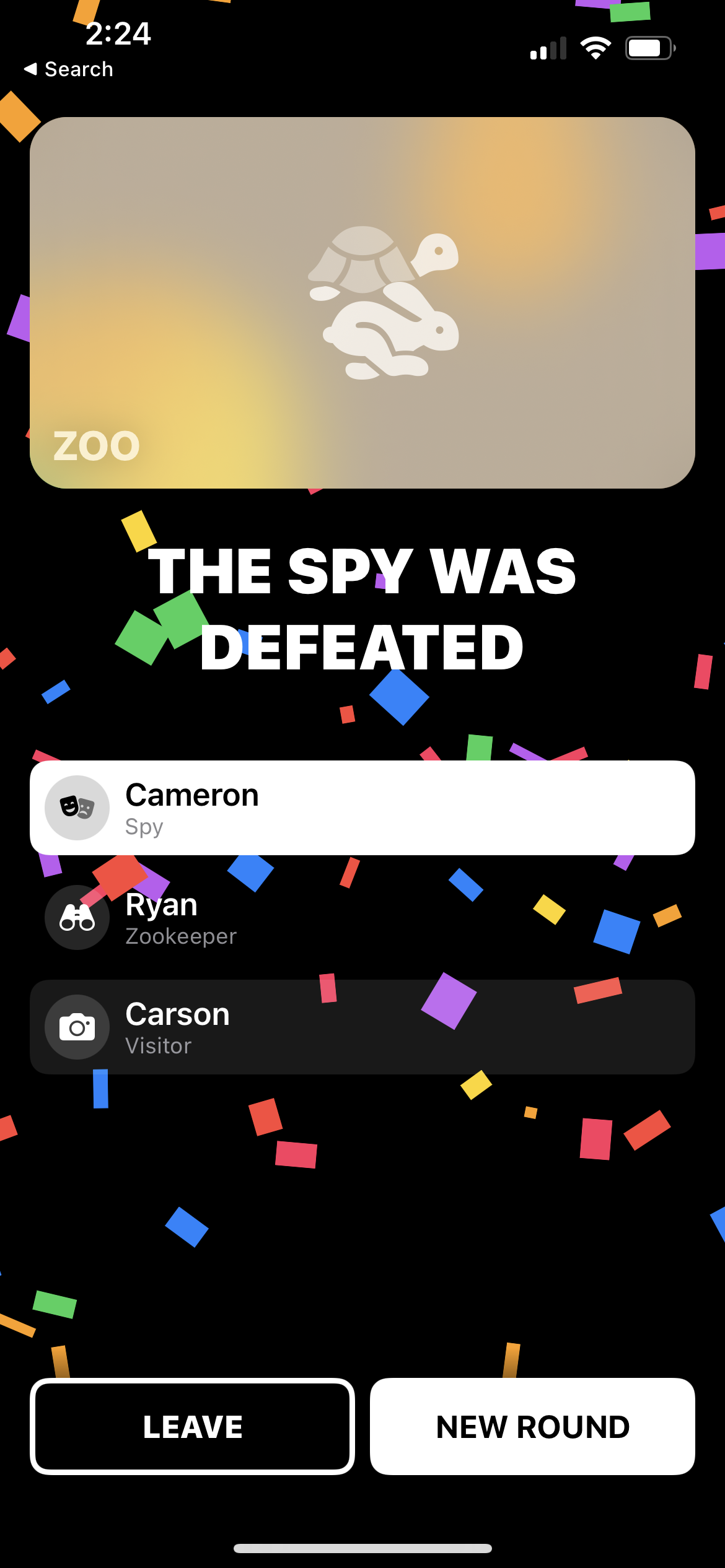 The spy was defeated!