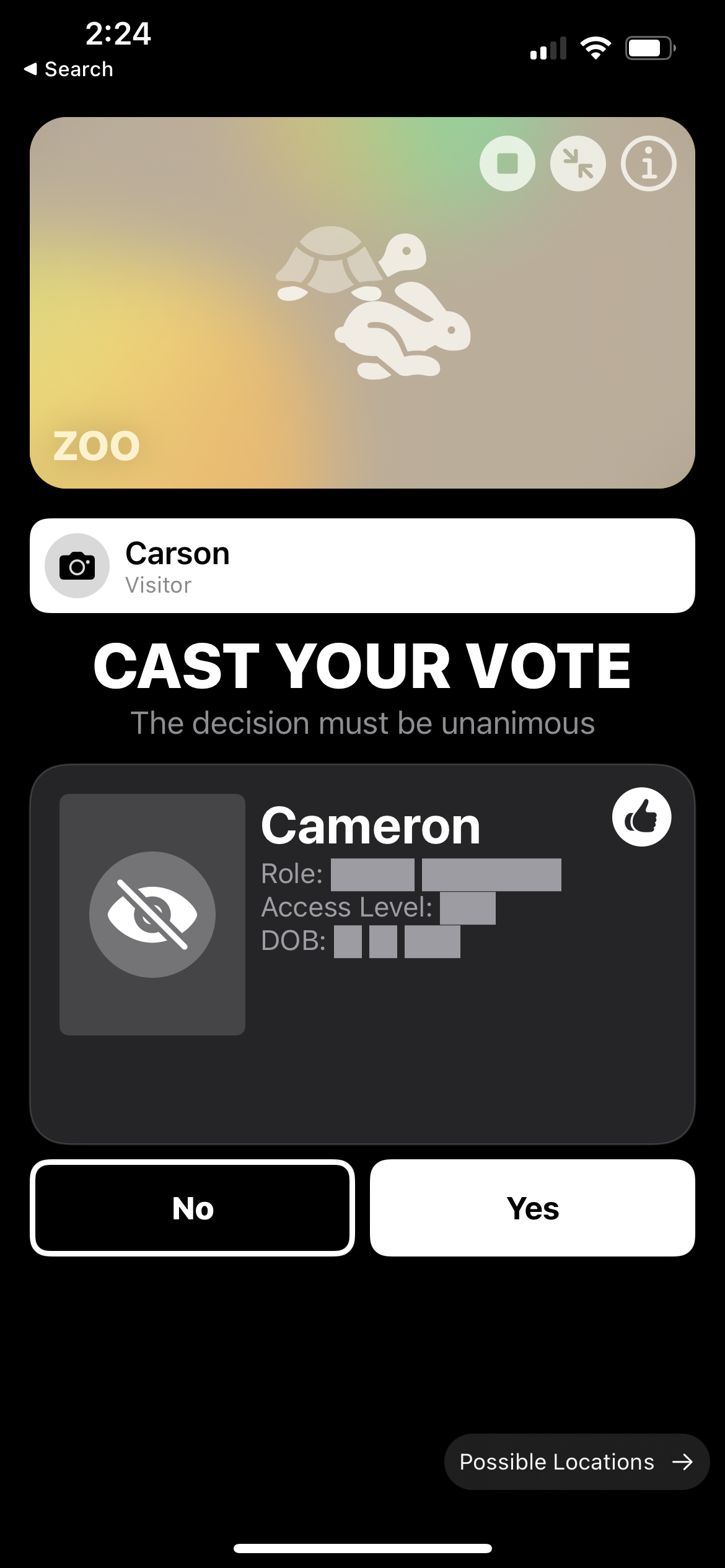 A screenshot of voting for a player on native